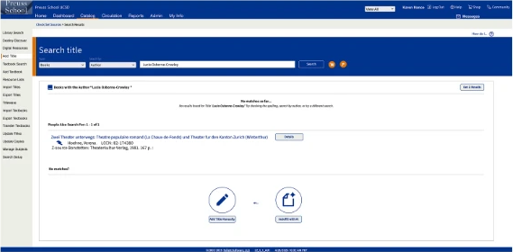 Follett website redesign — catalog search screen